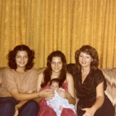 My sister Sherri, Me and David, My mom