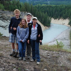 Doug, Kat, Dave, Carol, 2010 extended Kruse family trip to Banff
