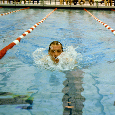 David swimming NYState Collegiate Swim Meet 1982?