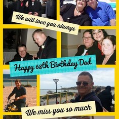 Another birthday without you here. Happy heavenly 68th Birthday Dad, I love you xoxo