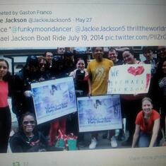Jackie Jackson supporting our efforts in New York City. May 2014 NYC Dance Parade