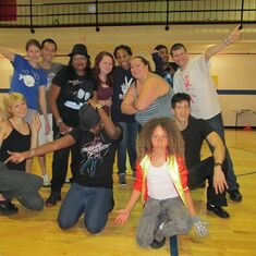 David joins dance rehearsal before we go live at Harlem Week -weeks later August 2013