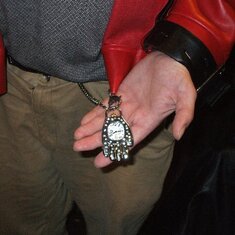 If my memory serves me correctly I believe he won this MJ pocket watch that amazing evening!!!!