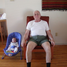 May 2003 - Dad and grandson Max. This picture always cracked me up.