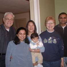 Nov 2003 Thanksgiving Amy new house, with Andrea,  Meetul and Alpita Patel and baby Rahil!