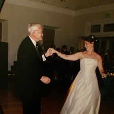 Sept 2001 Amy Mark wedding Dad dance to Little Brown Jug