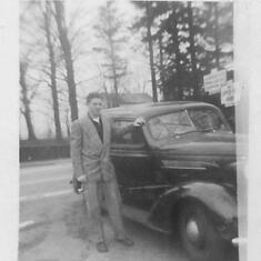 1949 - The famous 'Freck's car' with Joe. Story is that Dad and Joe won big in a craps game ($300, a ton at the time) and they bought this car for themselves in secret. They referred to it as 'Freck's car' to Joe's brothers so they wouldn't get in trouble