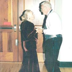 Sept 2001 Dad and Sister Beth dancing at Amy's wedding.