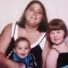 Twin sister Angel with kids Ryan and Jessica