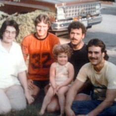 Mom, Dave, Rick, Jeff and little Shawna