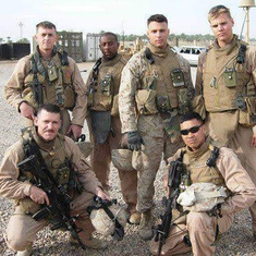 Dave with his team near Fallujah, Iraq. 2004.