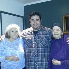 Grandma Lupe Teran, David and his Nina, Betty Lounsberry; January 2016