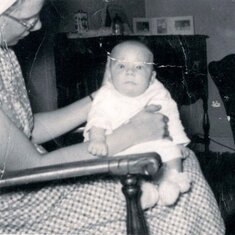 Dave Begallia at 3 months with mom Gloria Begallia