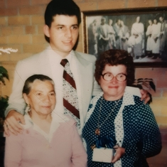Dave with his grandmother's Mariana Mifsud and Louise Stelnicki