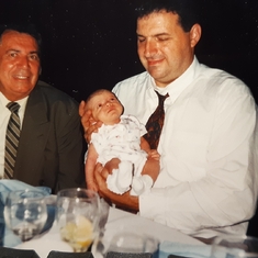 Dad and Dave with baby Anna