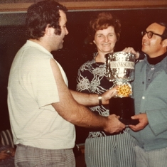 More home made  trophy's. Uncle Russ, Mom and Uncle Len