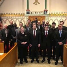 Memorial Service Choir, with Director and Organist