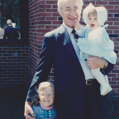Granddaddy with Baby Lauren and Lindsey Ruth