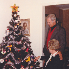 Dad loved a Christmas tree!