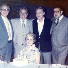 Dave, Rick, Glen and Mike McAdams, on Eleanor's 80th Birthday