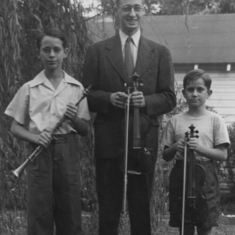 Dave, Richard (clarinet !) and Michael McAdams.  c 1938?