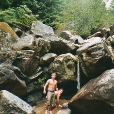 Mountain waterfall in British Columbia