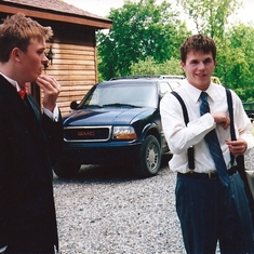 Paul and David before homecoming