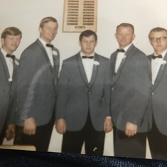 From left to right is Jurgen, Kermit, Marvin, Bob and David. Taken on Marvin and Marilyn’s wedding. 