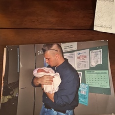 My brother Dave holding my daughter Stephanie 