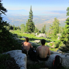 David and Keir, Lone Peak - July 2012