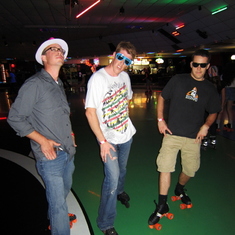 Roller skating - Jon, David, and Keir