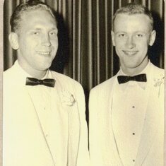 David and his brother, Claude (left)