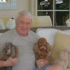 David with 3 dogs