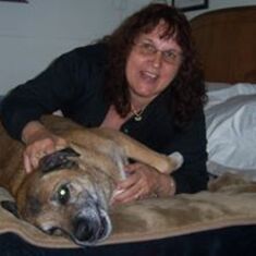 Dawn and her beloved dog Bearsy