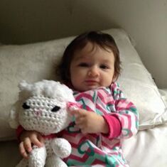"My granddaughter Madison and her little lamb"