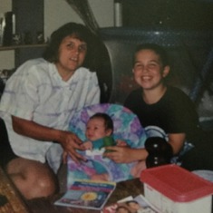 Dawn with her grandson Joey and son Shawn 1998