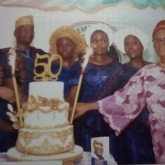 Mummy with Leke’s family on his 50th