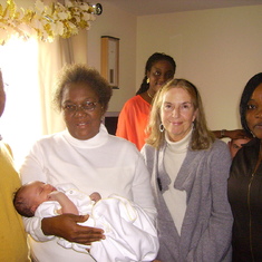 Mummy, Uncle Deji, Aunt Judith and Ronke @ Moyo's christening