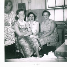 MOM AND THE GIRLS SHE WORKED WITH IN THE SEWING FACTORY