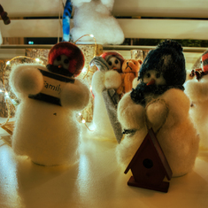 Christmas Woolys - snowmen made in Minnesota.