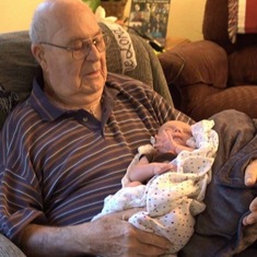 Great-Grandpa with Great-Grandson River.