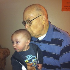 Great-Grandpa with Great-Grandson River.