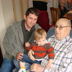 Grandson Charlie, Great-Grandson Brennan and Papa.
