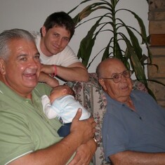 Great Grandpa Dean and Grandpa Allan with Grandson Charlie and Great Grandson Aidan.