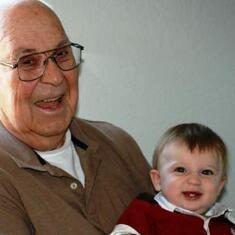 Great-Grandpa with Great-Grandson Brennan