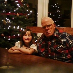 Amaya Palacios and Deane, Christmas dinner at her home.        Dad is always wearing the same shirt for Palacios' Christmas dinners!?  (Pam & Jack gave that shirt to him for Christmas, 2006.  You are welcome, Dad!)