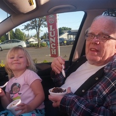 Frozen Custard in the car. One of our favorite summer things