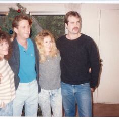 Left to right Deb (friend of Jimmy's), Jimmy Oliver (brother), Deanne, and Deanne's husband, Bobby Short.  Taken App. Christmas 1990.