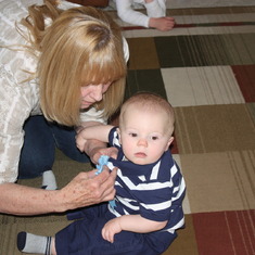 Quentin and Grandma on his birthday