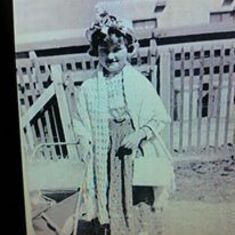 my mom as a child at Easter in New Mexico